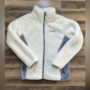 Women’s Columbia Jacket Size Large White Gray